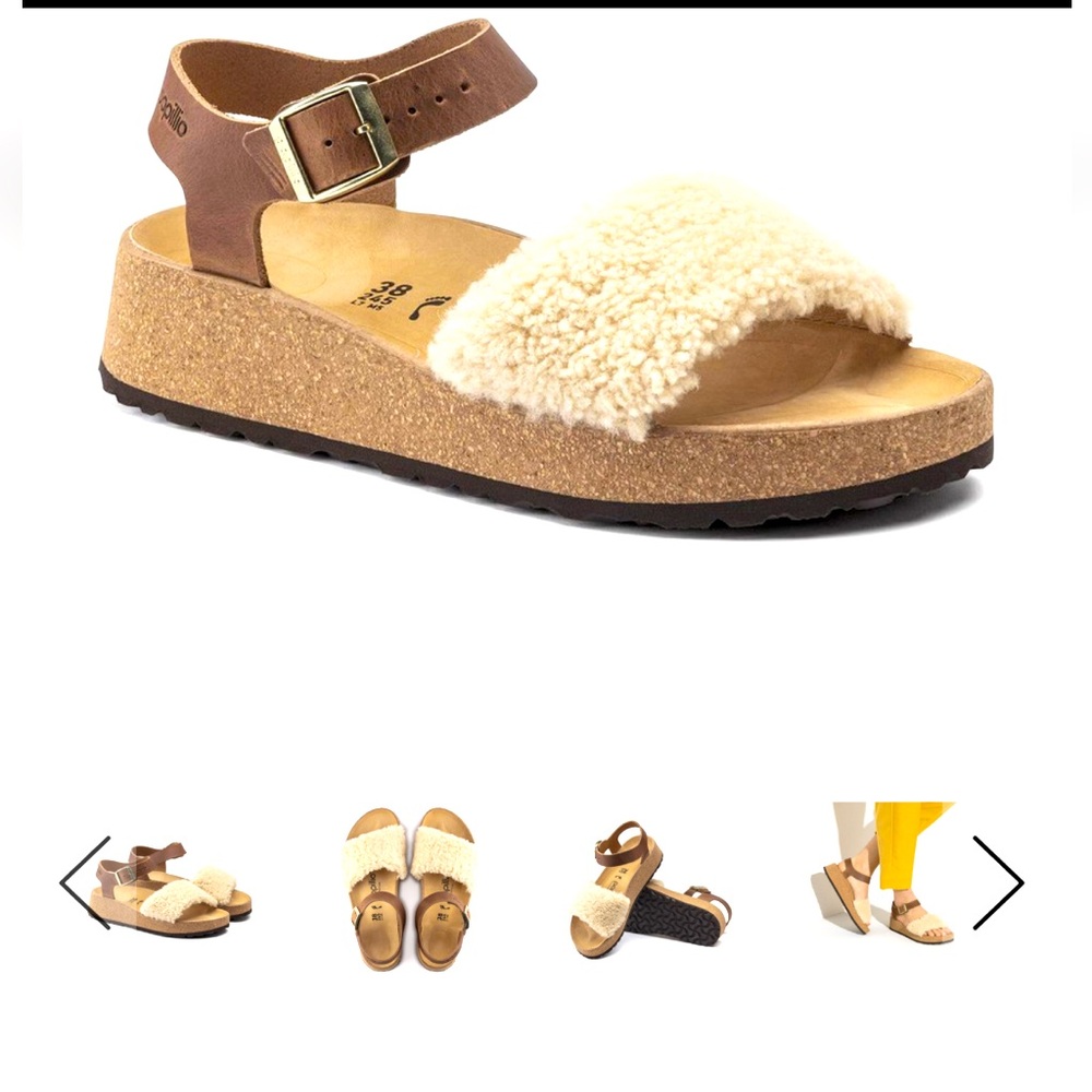 Birkenstock Women's Papillio Glenda - Teddy Eggshell